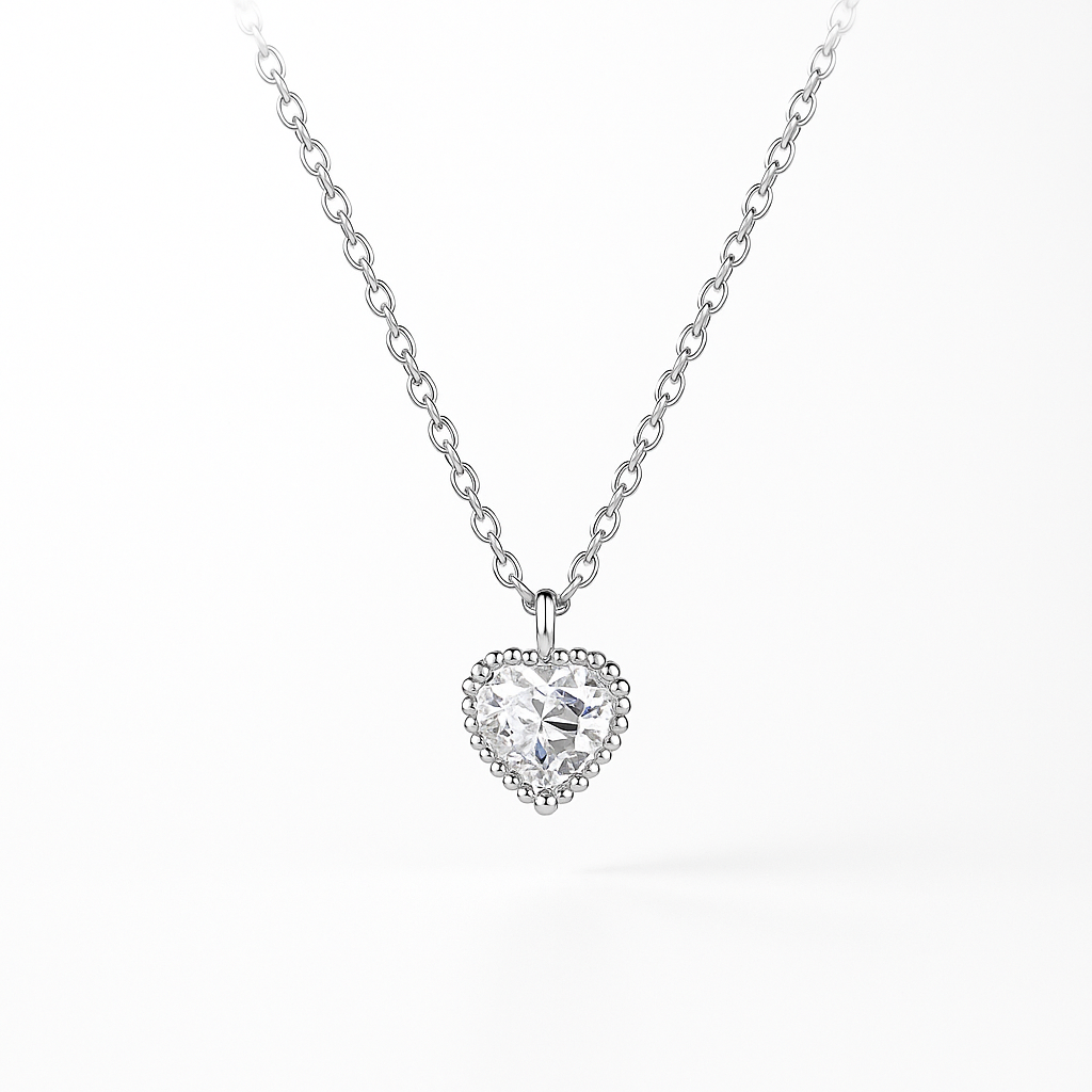 elegant simplicity 925 Silver Heart Necklace Set of 5 friendship gift ideas for women birthday or wedding